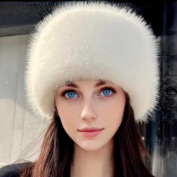Winter White Faux Fur Gorgeous Bucket Scully Hat - Picture 1 of 1